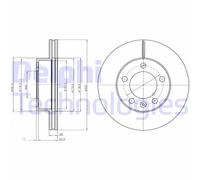 Discofreno BG4328 DELPHI per RENAULT OPEL NISSAN RENAULT TRUCKS