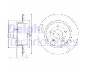 Discofreno BG4533C DELPHI per FORD
