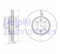 Discofreno BG4536C DELPHI per RENAULT DACIA