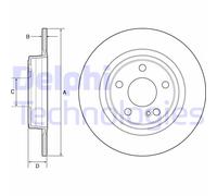 Discofreno BG4558C DELPHI per MERCEDES-BENZ INFINITI