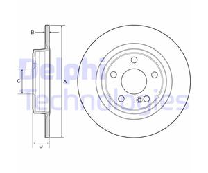Discofreno BG4558C DELPHI per MERCEDES-BENZ INFINITI