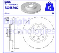Discofreno BG4570C DELPHI per RENAULT SMART DACIA