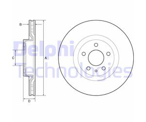 Discofreno BG4654C DELPHI per FIAT