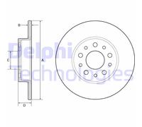 Discofreno BG4655C DELPHI per FIAT
