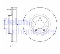 Discofreno BG4661C DELPHI per OPEL CITROËN PEUGEOT TOYOTA DS VAUXHALL