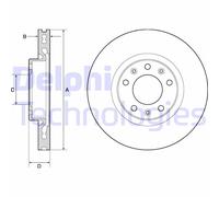 Discofreno BG4669C DELPHI per OPEL CITROËN PEUGEOT