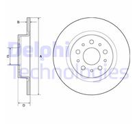 Discofreno BG4690C DELPHI per FIAT
