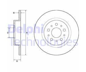 Discofreno BG4690C DELPHI per FIAT