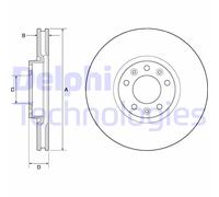 Delphi BG4696C - Disco freno