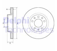Discofreno BG4700C DELPHI per PEUGEOT