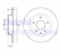 Discofreno BG4707C DELPHI per MAZDA