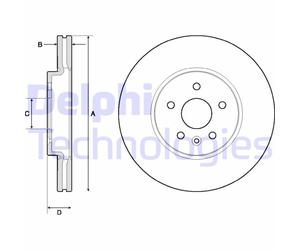 Discofreno BG4710C DELPHI per OPEL CHEVROLET