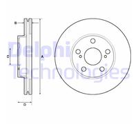 Discofreno BG4711C DELPHI per TOYOTA