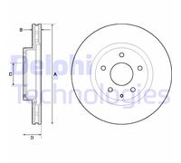 DELPHI BG4713C Disco freno
