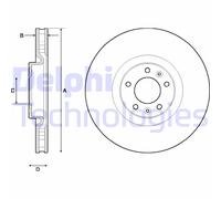 Discofreno BG4716C DELPHI per OPEL CITROËN PEUGEOT DS