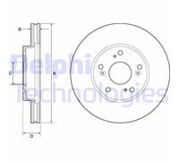 Discofreno BG4741C DELPHI per HONDA
