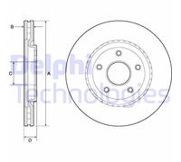 Discofreno BG4759C DELPHI per FIAT LANCIA CHRYSLER DODGE