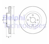 Discofreno BG4762C DELPHI per TOYOTA