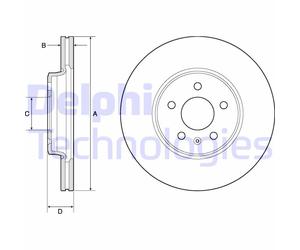 Discofreno BG4799C DELPHI per AUDI