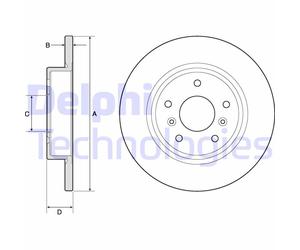Discofreno BG4807C DELPHI per RENAULT NISSAN