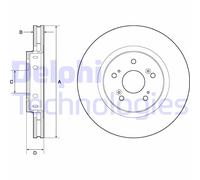 Discofreno BG4808C DELPHI per HONDA