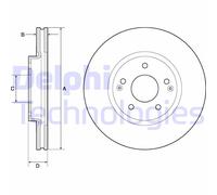 Discofreno BG4809C DELPHI per SSANGYONG