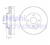Discofreno BG4951C DELPHI per OPEL