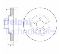 Discofreno BG4965C DELPHI per VW AUDI SEAT SKODA