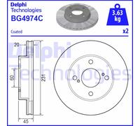 Discofreno BG4974C DELPHI per SUZUKI