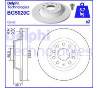 Discofreno BG5020C DELPHI per VW AUDI SEAT SKODA
