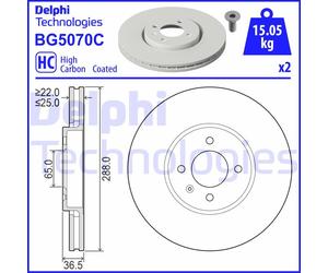 Discofreno BG5070C DELPHI per VW