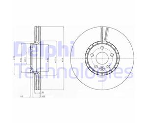 Discofreno BG9085 DELPHI per VOLVO VOLVO