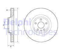 Discofreno BG9955 DELPHI per AUDI