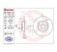 KIT DISCHI FRENO BREMBO + PASTIGLIE BREMBO ALFA ROMEO 156 ANTERIORE DISCO PIENO