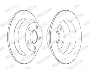 Discofreno DDF1553C FERODO per JEEP