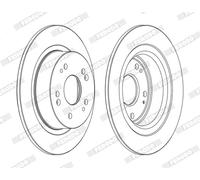 Ferodo Disco freno DDF1776C posteriore pieno 2 pezzi per Honda Accord VIII/HR-V