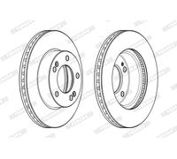 Discofreno DDF1810C FERODO per SSANGYONG