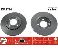 Discofreno DF2780 TRW per VW SEAT