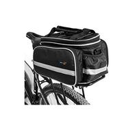Disconano Waterproof Multi Function Excursion Cycling Bicycle Bike Rear Seat Trunk Bag Carrying Luggage Package Rack Pannier with Rainproof Cover (Black)