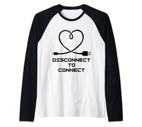 Disconnetti per connetterti Go Analog Unplugged Lifestyle Maglia con Maniche Raglan