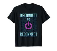 Disconnettiti per riconnettere Digital Detox Tech Art Maglietta