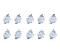 DISCORAMA 10x FARETTO LED ROTONDO 7W A MOLLA FARO AD INCASSO LUCE CALDA FREDDA GIALLA BIANCA CON ALETTE (Luce Fredda)