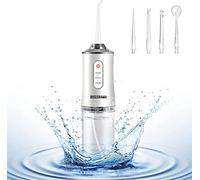 DISCORAMA® - IDROPULSORE DENTALE PORTATILE MINI CORDLESS RETRATTILE ELETTRICO IRRIGATORE ORALE PULIZIA DENTI IDROPULSORE IGIENE ORALE DETERGENTE PER DENTI A IMPULSI IDROPULSORI E FILI INTERDENTALI