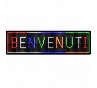 DISCORAMA - INSEGNA LUMINOSA LED RGB DA ESTERNO 200X40 CM IP65 DISPLAY PROGRAMMABILE PER MESSAGGI PUBBLICITARI E SEGNALETICA COMMERCIALE ALTA VISIBILITA RESISTENTE ALLE INTEMPERIE