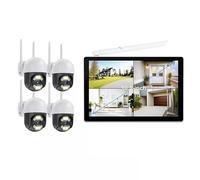 DISCORAMA®- KIT TELECAMERE VIDEOSORVEGLIANZA 4 CANALI CON MONITOR HD INFRAROSSI + DVR