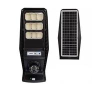 DISCORAMA LAMPIONE STRADALE CON PANNELLO SOLARE 800W FARO LED CON TELECAMERA 4G PTZ ICSEE