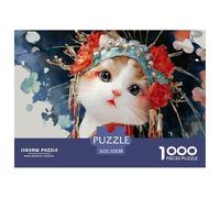 Discord_sinoshow_24085_a_cute_little_cat_in_the_style_of_chinese_peking_9cbc09a8-e6f1-4e97-b29a-28c0cae3b539_3 1000 Pezzi Jigsaw Puzzle Difficile, Impegnativo, Quasi Impossibile Puzzle, Juego Familia
