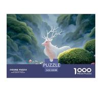 Discord_sinoshow_24085_a_white_creature_with_antlers_on_its_head_glowin_4f28fcd7-849e-4cf4-9dc3-e3231e3ff948_4 1000 Pezzi Puzzle Stimolante Ed Educativo Puzzle, Imágenes Vibrant