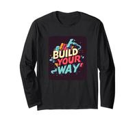 Discorso colorato Costruisci il tuo modo Maglia a Manica