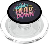 Discorso colorato per abbassare la testa per una forza silenziosa PopSockets PopGrip per MagSafe